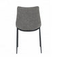 Set of Two Gray Faux Leather Dining Chairs By Homeroots - 472213 | Dining Chairs | Modishstore - 5