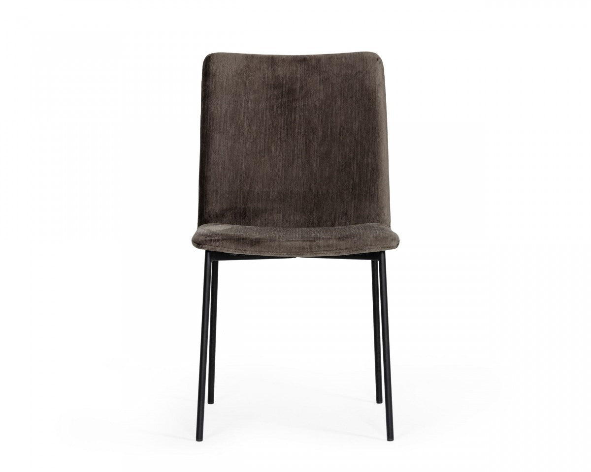 Set of Two Brown Black Dining Chairs By Homeroots | Dining Chairs | Modishstore - 3