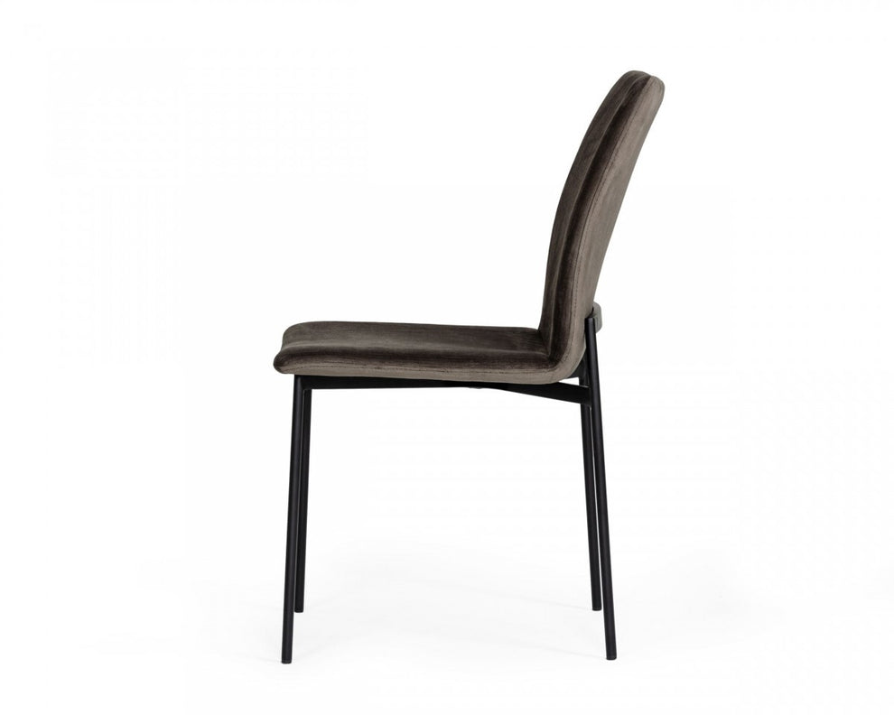 Set of Two Brown Black Dining Chairs By Homeroots | Dining Chairs | Modishstore - 4