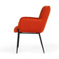 Orange Velvet Dining Chair By Homeroots | Dining Chairs | Modishstore - 3