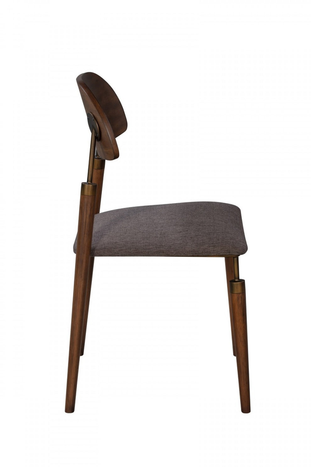 Set of Two Gray Brown Mid Century Dining Chairs By Homeroots | Dining Chairs | Modishstore - 3