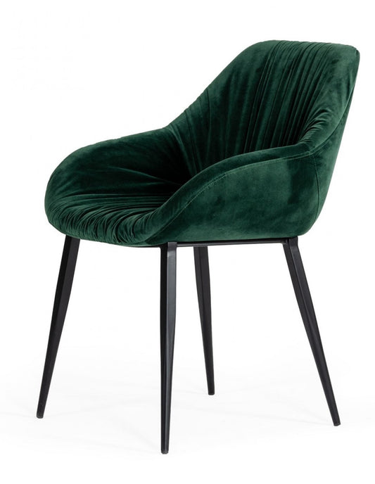 Emerald Slouchy Velvet Modern Dining Chair By Homeroots | Dining Chairs | Modishstore