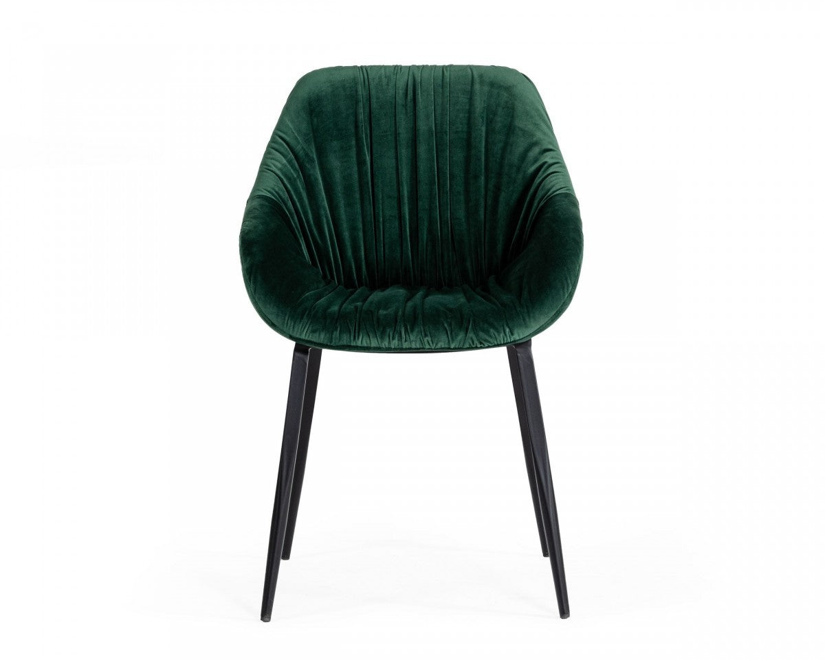 Emerald Slouchy Velvet Modern Dining Chair By Homeroots | Dining Chairs | Modishstore - 2