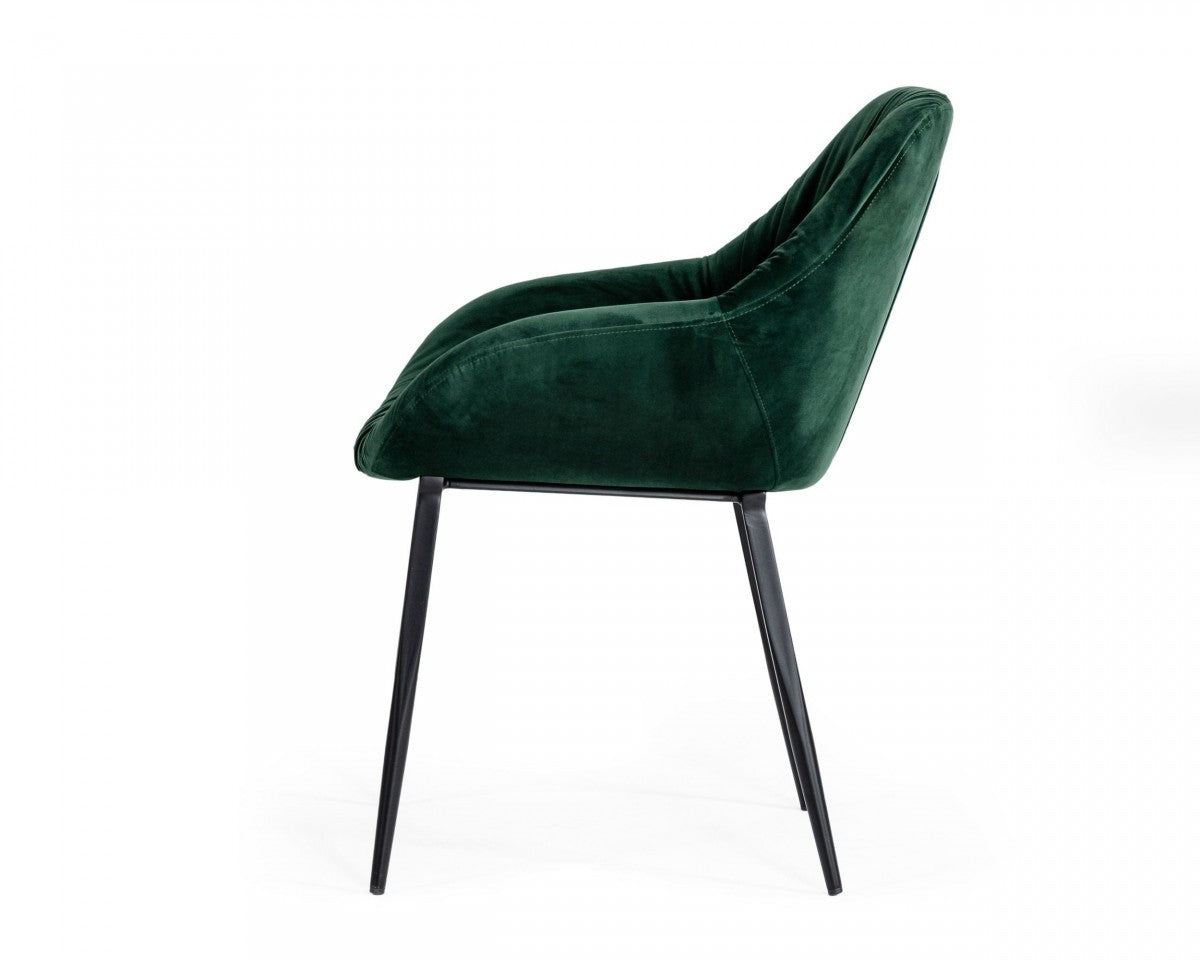Emerald Slouchy Velvet Modern Dining Chair By Homeroots | Dining Chairs | Modishstore - 3