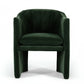 Dark Green Velvet Modern Curvilinear Dining Chair By Homeroots | Dining Chairs | Modishstore - 2