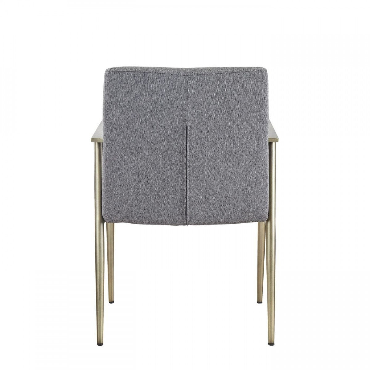 Gray Antique Brass Contemporary Dining Chair By Homeroots | Dining Chairs | Modishstore - 3