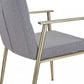 Gray Antique Brass Contemporary Dining Chair By Homeroots | Dining Chairs | Modishstore - 4