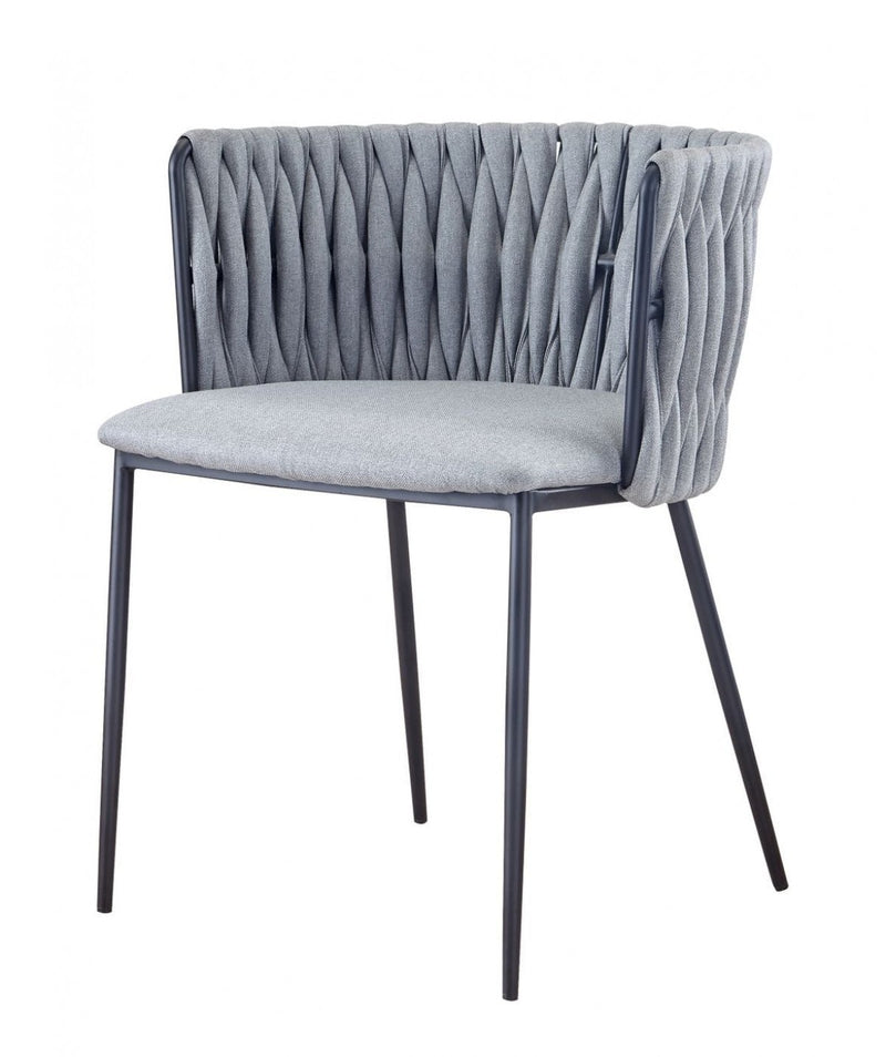 Light Gray Black Contemporary Dining Chair By Homeroots | Dining Chairs | Modishstore