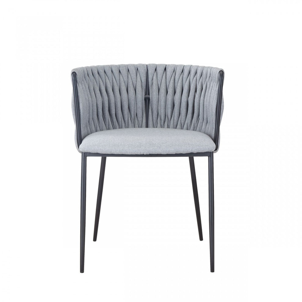 Light Gray Black Contemporary Dining Chair By Homeroots | Dining Chairs | Modishstore - 2
