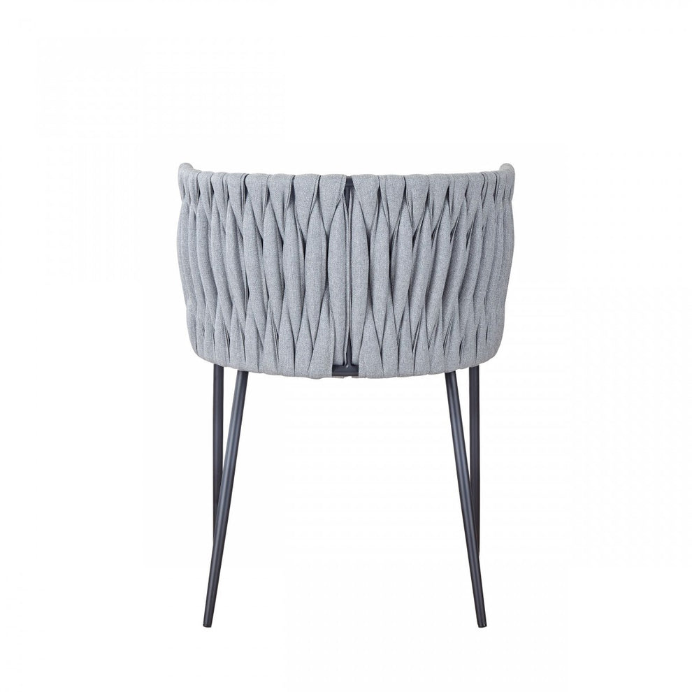 Light Gray Black Contemporary Dining Chair By Homeroots | Dining Chairs | Modishstore - 3