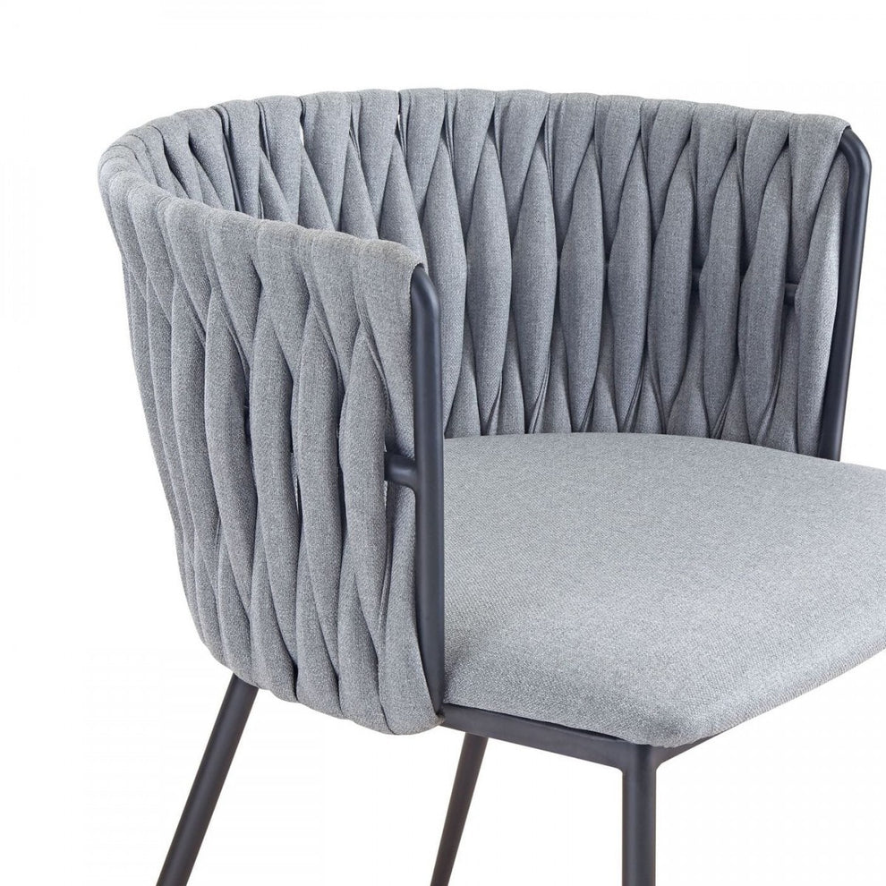 Light Gray Black Contemporary Dining Chair By Homeroots | Dining Chairs | Modishstore - 4
