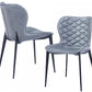 Set of Two Gray Black Modern Dining Chairs By Homeroots | Dining Chairs | Modishstore