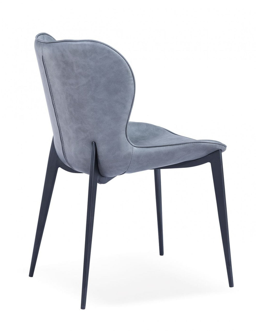 Set of Two Gray Black Modern Dining Chairs By Homeroots | Dining Chairs | Modishstore - 4