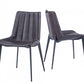 Set of Two Gray Black Modern Dining Chairs By Homeroots | Dining Chairs | Modishstore - 5