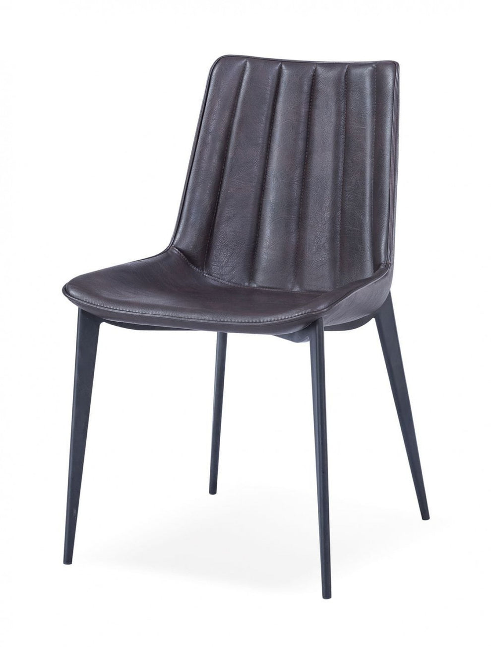 Set of Two Gray Black Modern Dining Chairs By Homeroots | Dining Chairs | Modishstore - 6