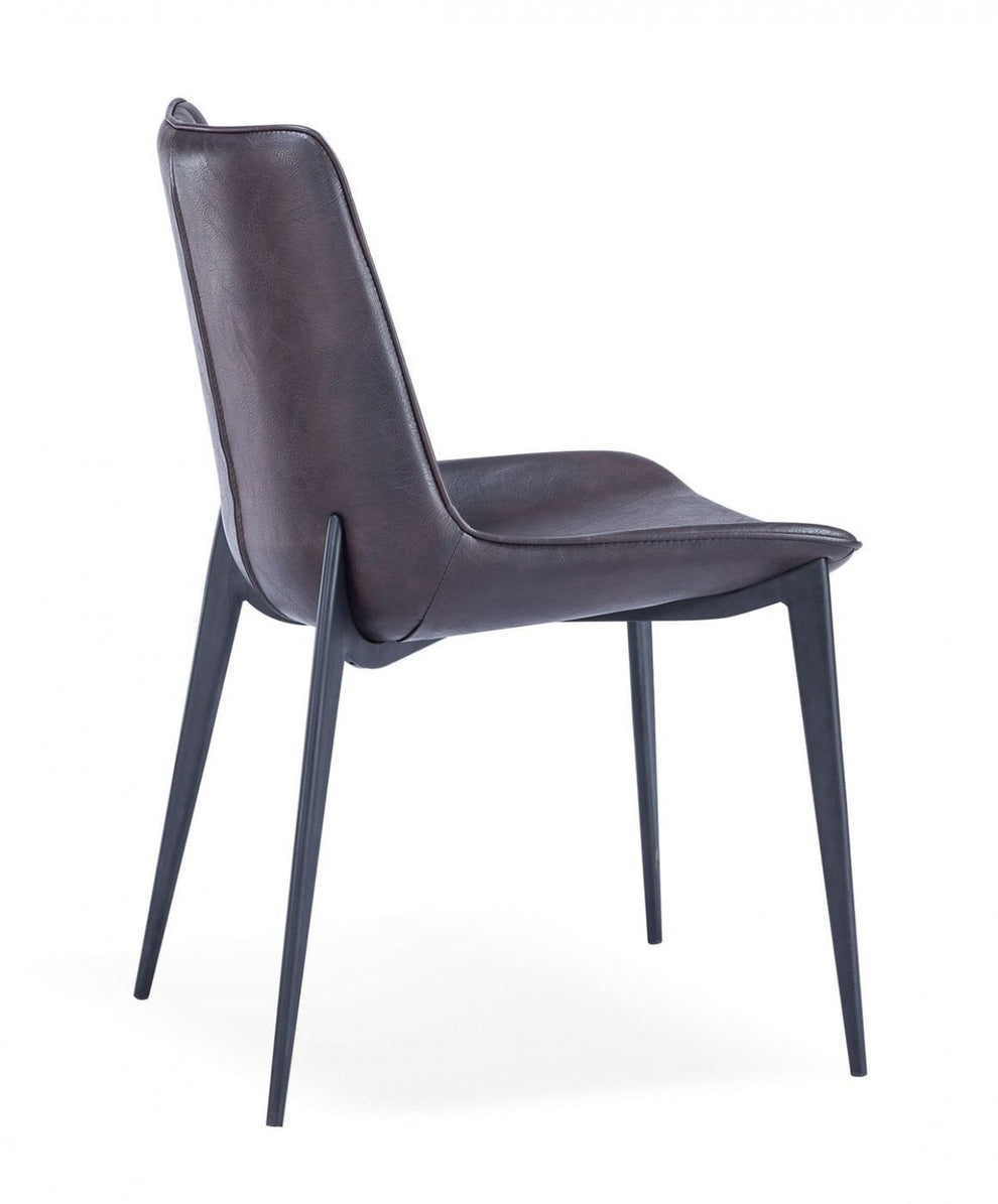 Set of Two Gray Black Modern Dining Chairs By Homeroots | Dining Chairs | Modishstore - 8