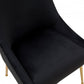 Set of Two Black Gold Velvet Dining Chairs By Homeroots | Dining Chairs | Modishstore - 5