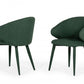 Set of Two Green Fabric Wrapped Dining Chairs By Homeroots | Dining Chairs | Modishstore