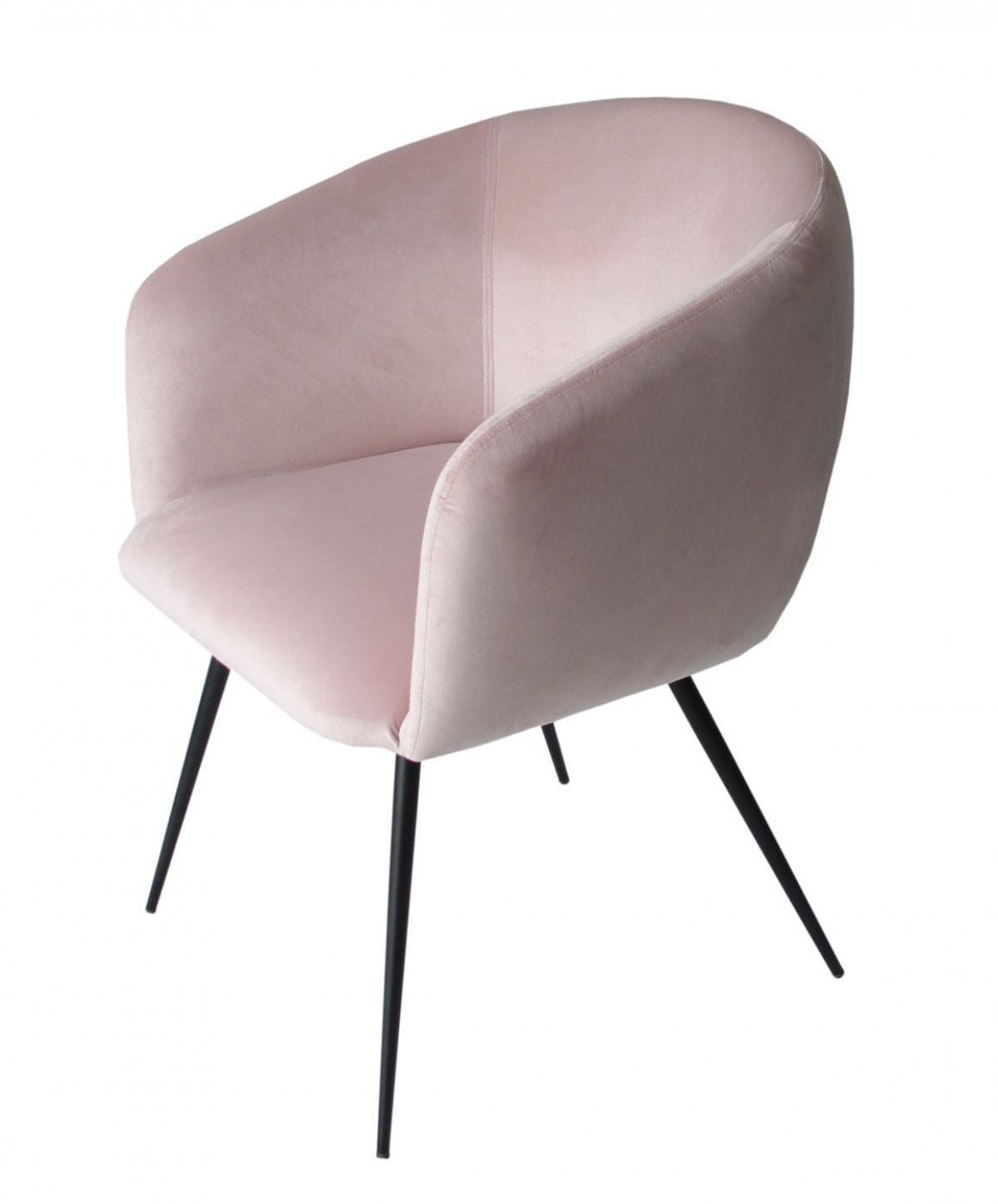 Pink Velvet Modern Dining Chair By Homeroots | Dining Chairs | Modishstore