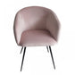 Pink Velvet Modern Dining Chair By Homeroots | Dining Chairs | Modishstore - 3