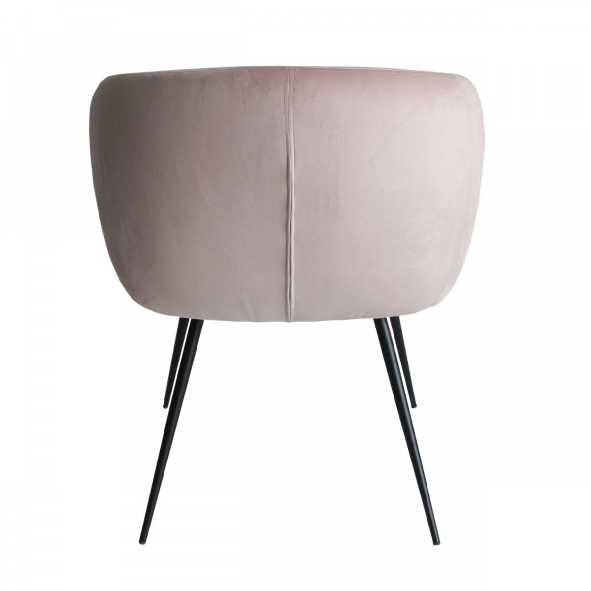Pink Velvet Modern Dining Chair By Homeroots | Dining Chairs | Modishstore - 4