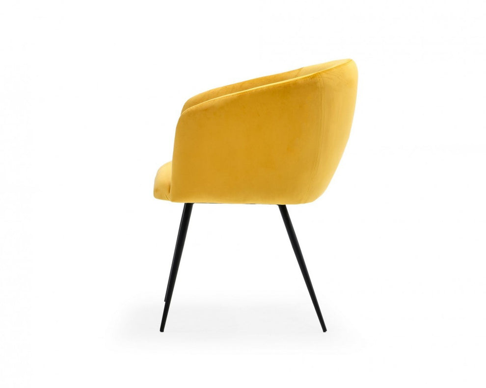 Pink Velvet Modern Dining Chair By Homeroots | Dining Chairs | Modishstore - 6