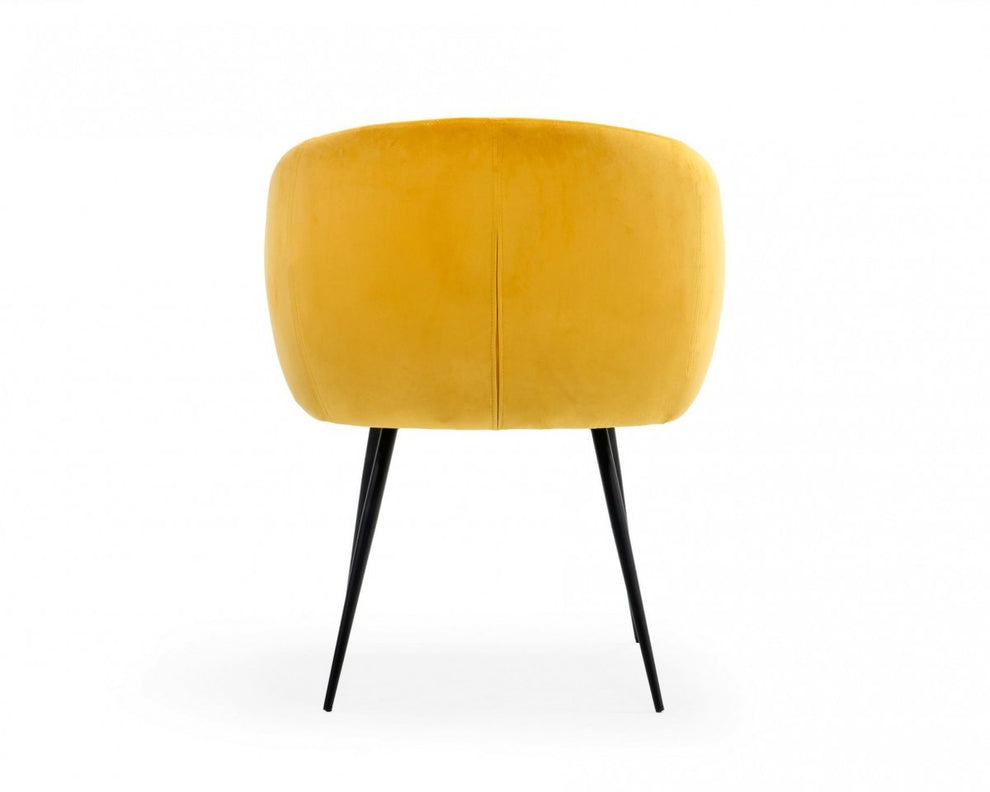 Pink Velvet Modern Dining Chair By Homeroots | Dining Chairs | Modishstore - 8
