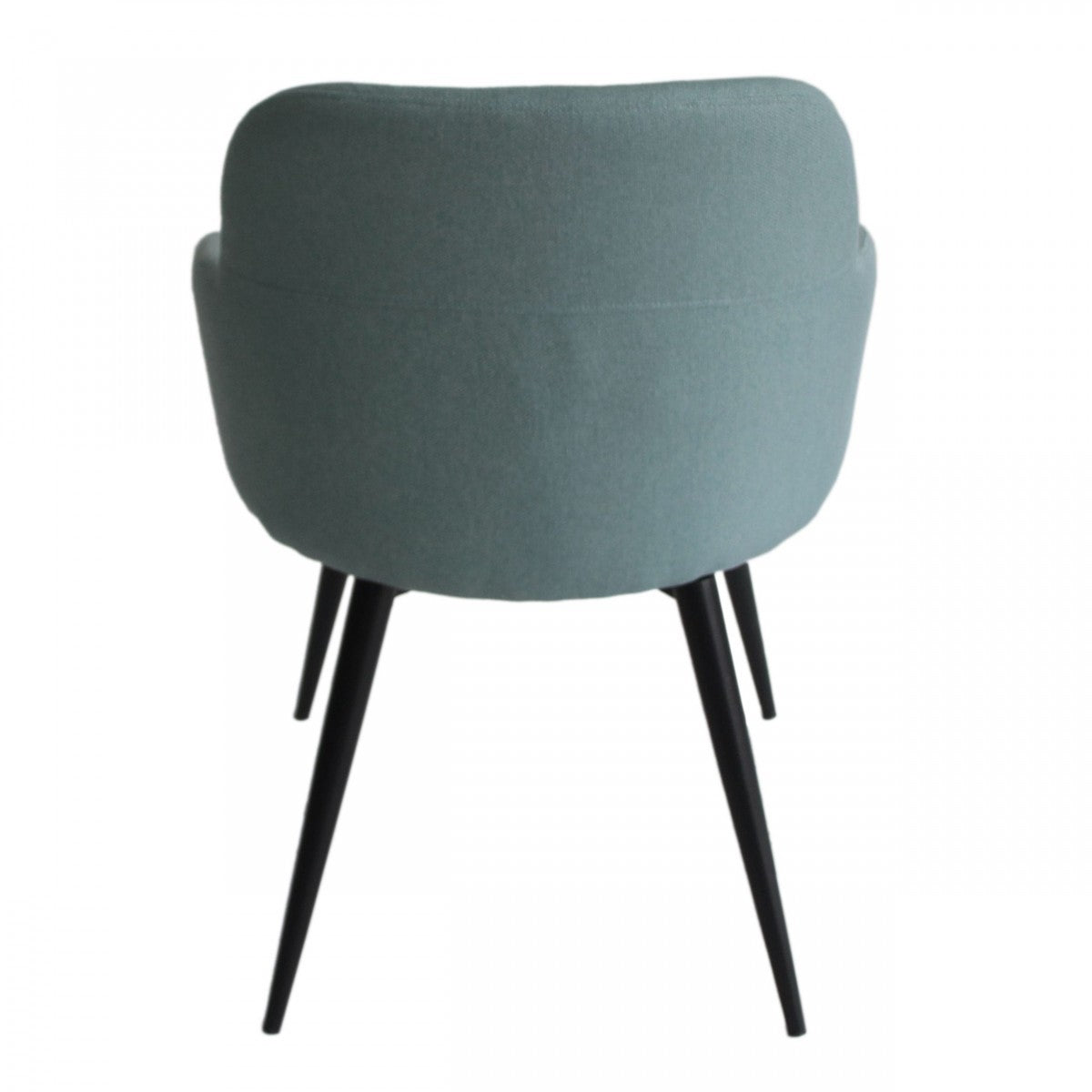 Teal and Black Linen Ergo Modern Dining Chair By Homeroots | Dining Chairs | Modishstore - 4