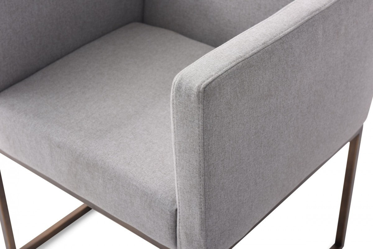 Dark Gray Velvet Antique Brass Dining Chair By Homeroots | Dining Chairs | Modishstore - 12