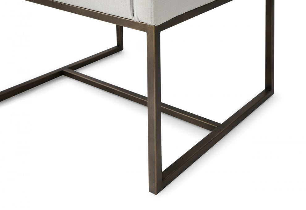 Dark Gray Velvet Antique Brass Dining Chair By Homeroots | Dining Chairs | Modishstore - 21