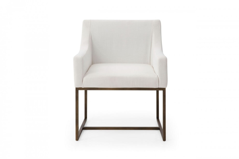Gray Velvet Antique Brass Dining Chair By Homeroots | Dining Chairs | Modishstore - 10