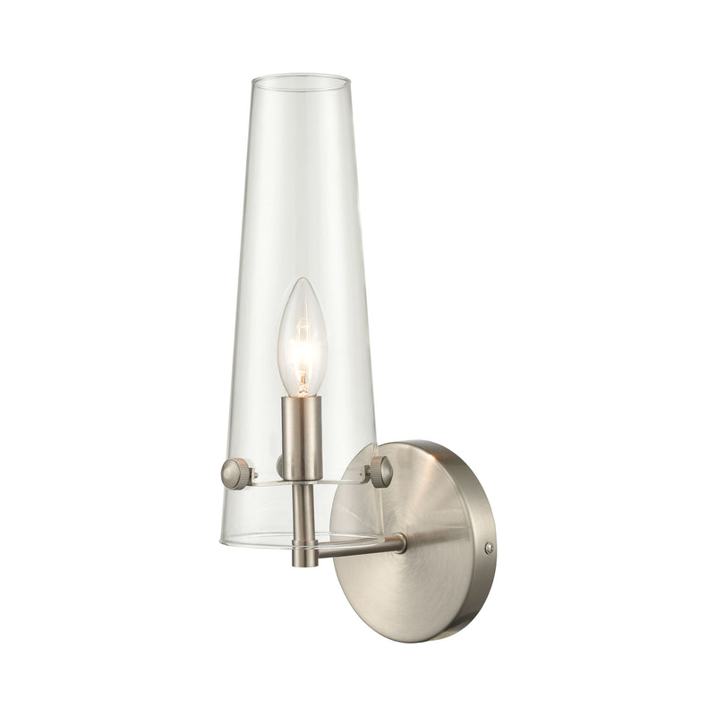 Valante 1-Light Wall Lamps in Satin Nickel with Clear Glass by ELK Lighting | Modishstore | Wall Lamps