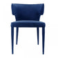 Blue Velvet Wrapped Dining Chair By Homeroots | Dining Chairs | Modishstore - 2