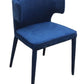 Blue Velvet Wrapped Dining Chair By Homeroots | Dining Chairs | Modishstore - 3