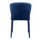 Blue Velvet Wrapped Dining Chair By Homeroots | Dining Chairs | Modishstore - 4