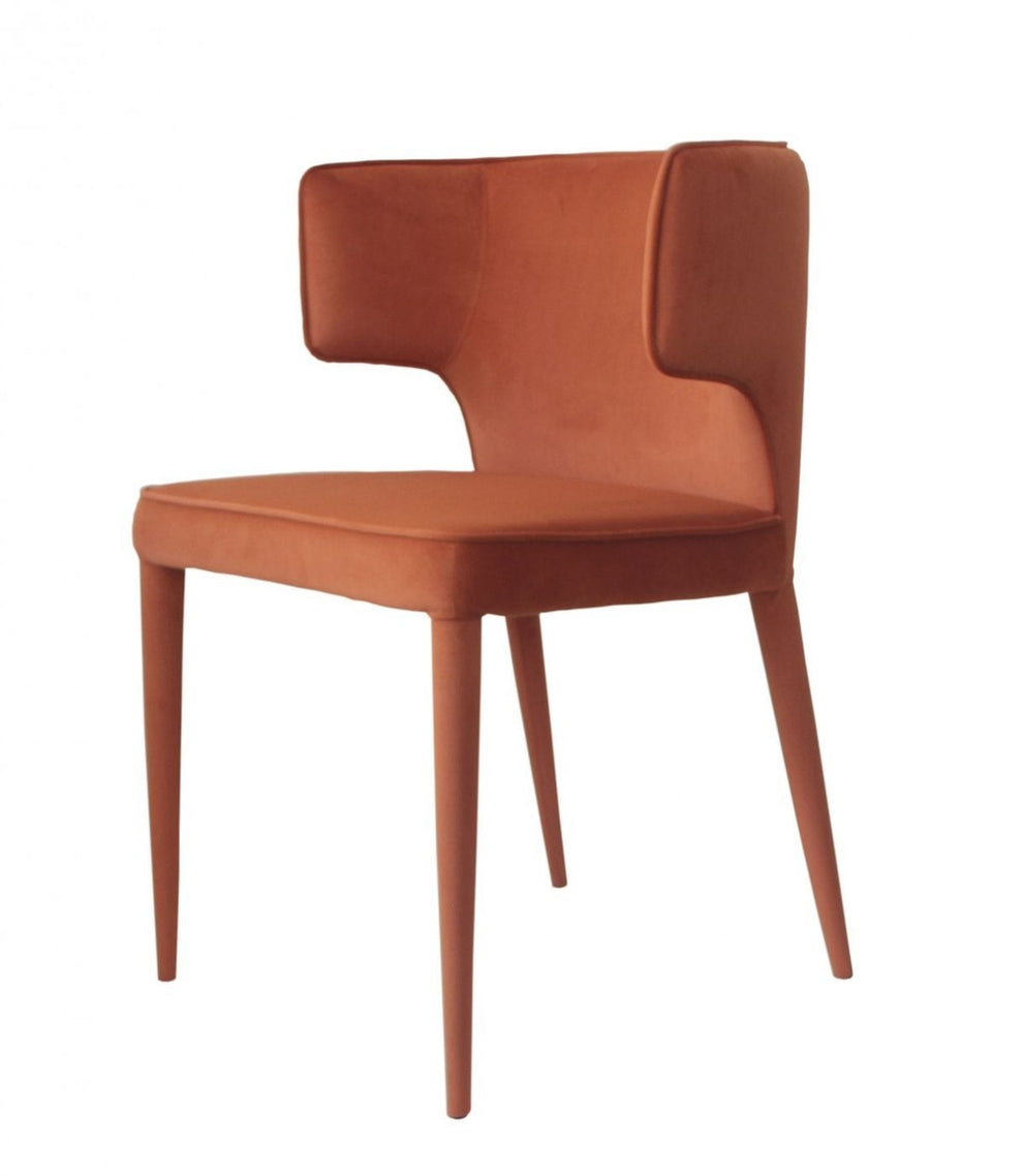 Blue Velvet Wrapped Dining Chair By Homeroots | Dining Chairs | Modishstore - 5