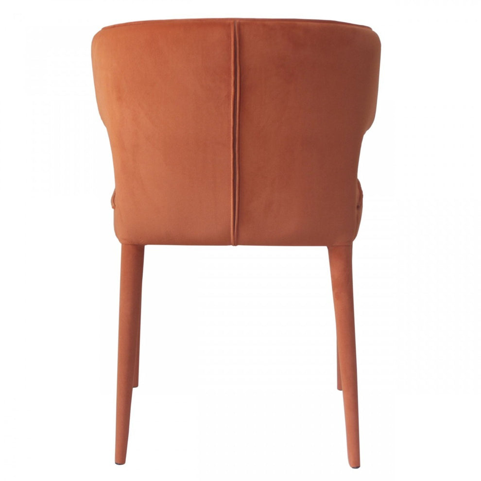 Blue Velvet Wrapped Dining Chair By Homeroots | Dining Chairs | Modishstore - 7
