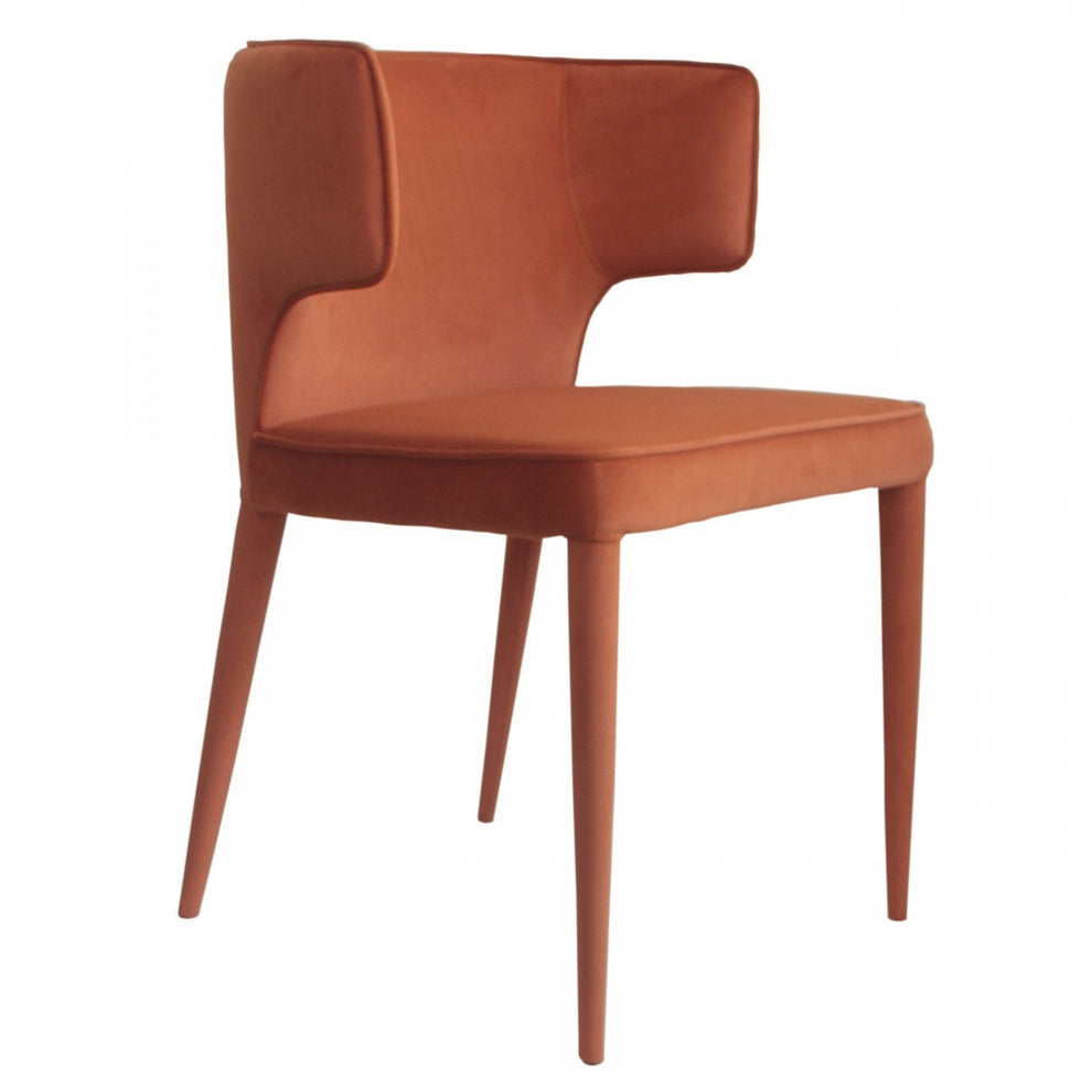 Blue Velvet Wrapped Dining Chair By Homeroots | Dining Chairs | Modishstore - 8