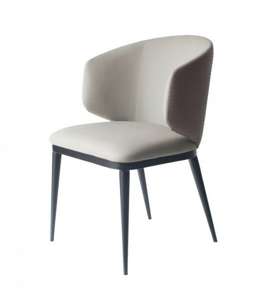 Beige Modern Faux Leather Dining Chair By Homeroots | Dining Chairs | Modishstore