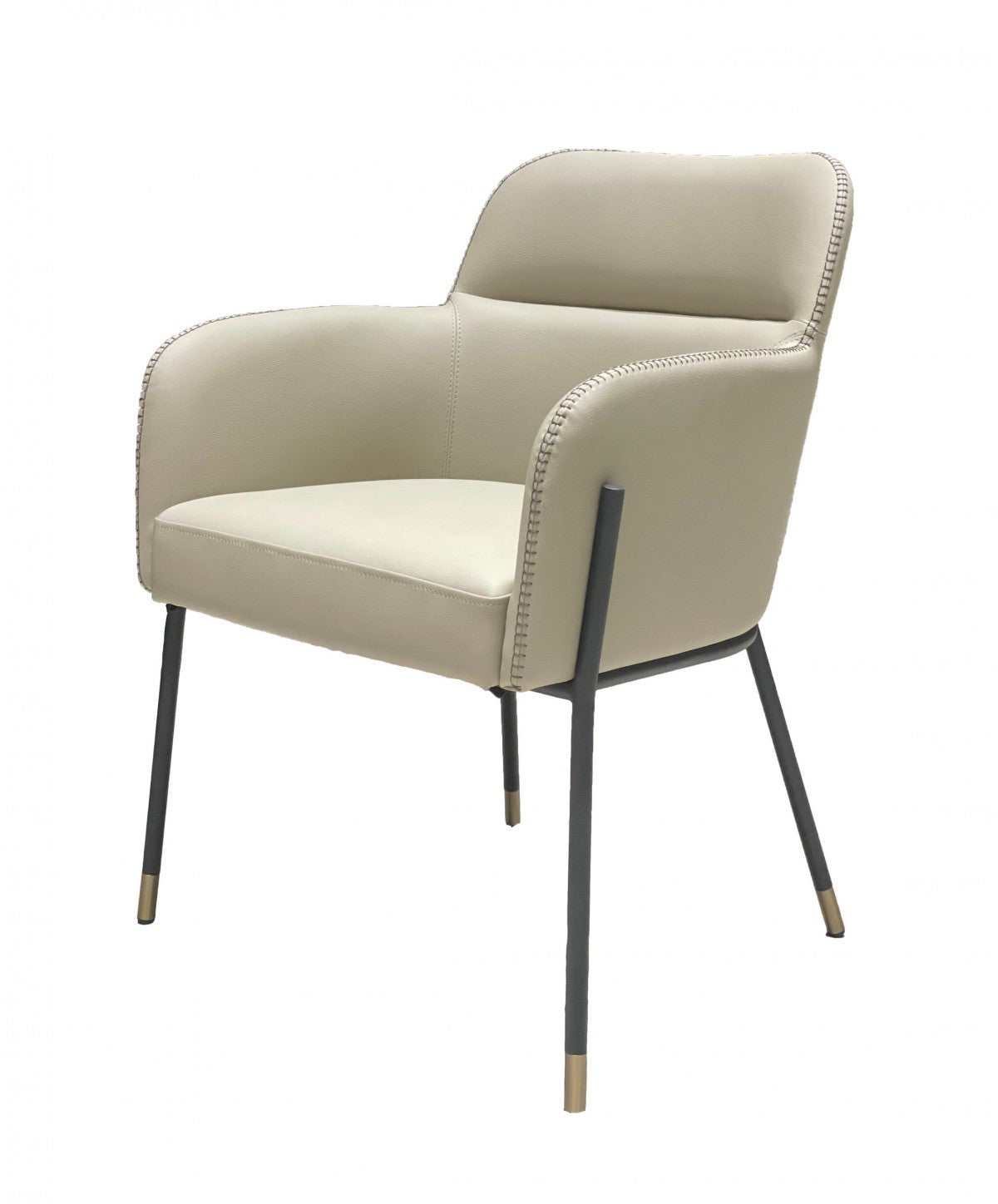Pale Gray Faux Leather Modern Dining or Side Chair By Homeroots | Dining Chairs | Modishstore