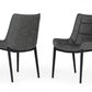 Set of Two Gray Faux Leather Dining Chairs By Homeroots - 472263 | Dining Chairs | Modishstore