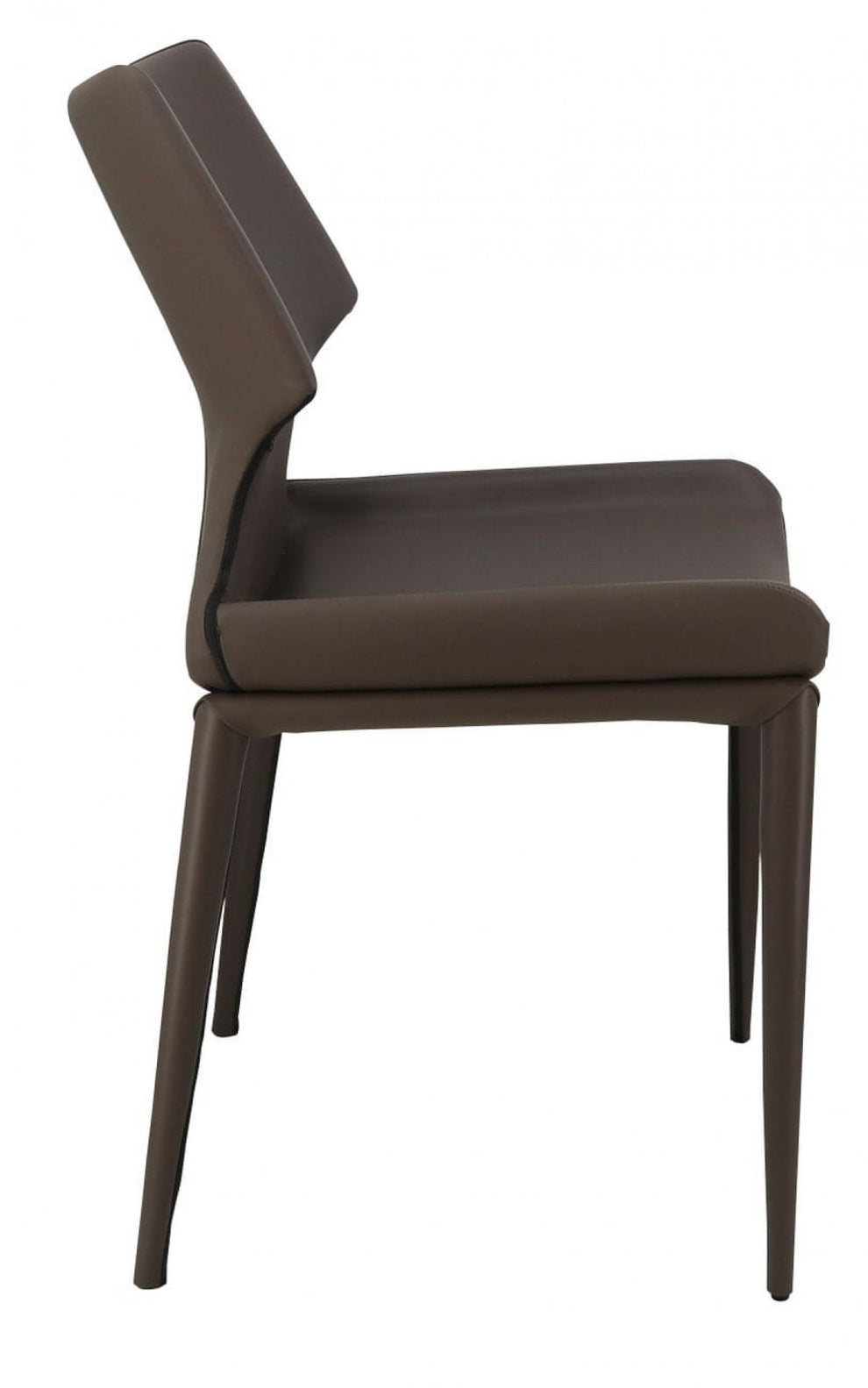Set of Two Gray Faux Leather Wrapped Dining Chairs By Homeroots | Dining Chairs | Modishstore - 4