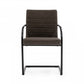 Set of Two Brown Faux Leather Industrial Dining Chairs By Homeroots | Dining Chairs | Modishstore - 2