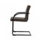 Set of Two Brown Faux Leather Industrial Dining Chairs By Homeroots | Dining Chairs | Modishstore - 3