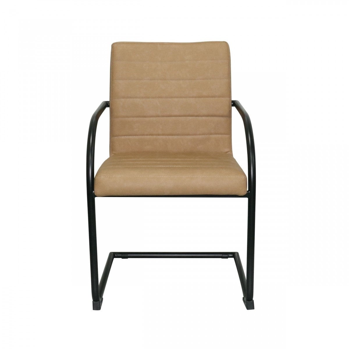 Set of Two Brown Faux Leather Industrial Dining Chairs By Homeroots | Dining Chairs | Modishstore - 8