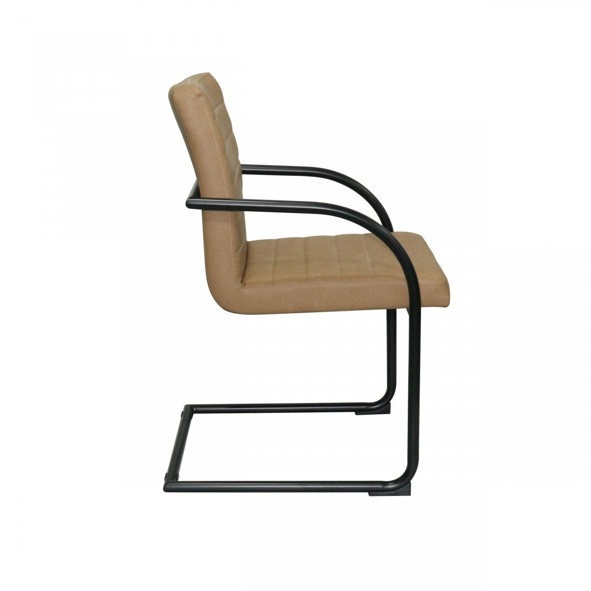 Set of Two Brown Faux Leather Industrial Dining Chairs By Homeroots | Dining Chairs | Modishstore - 9