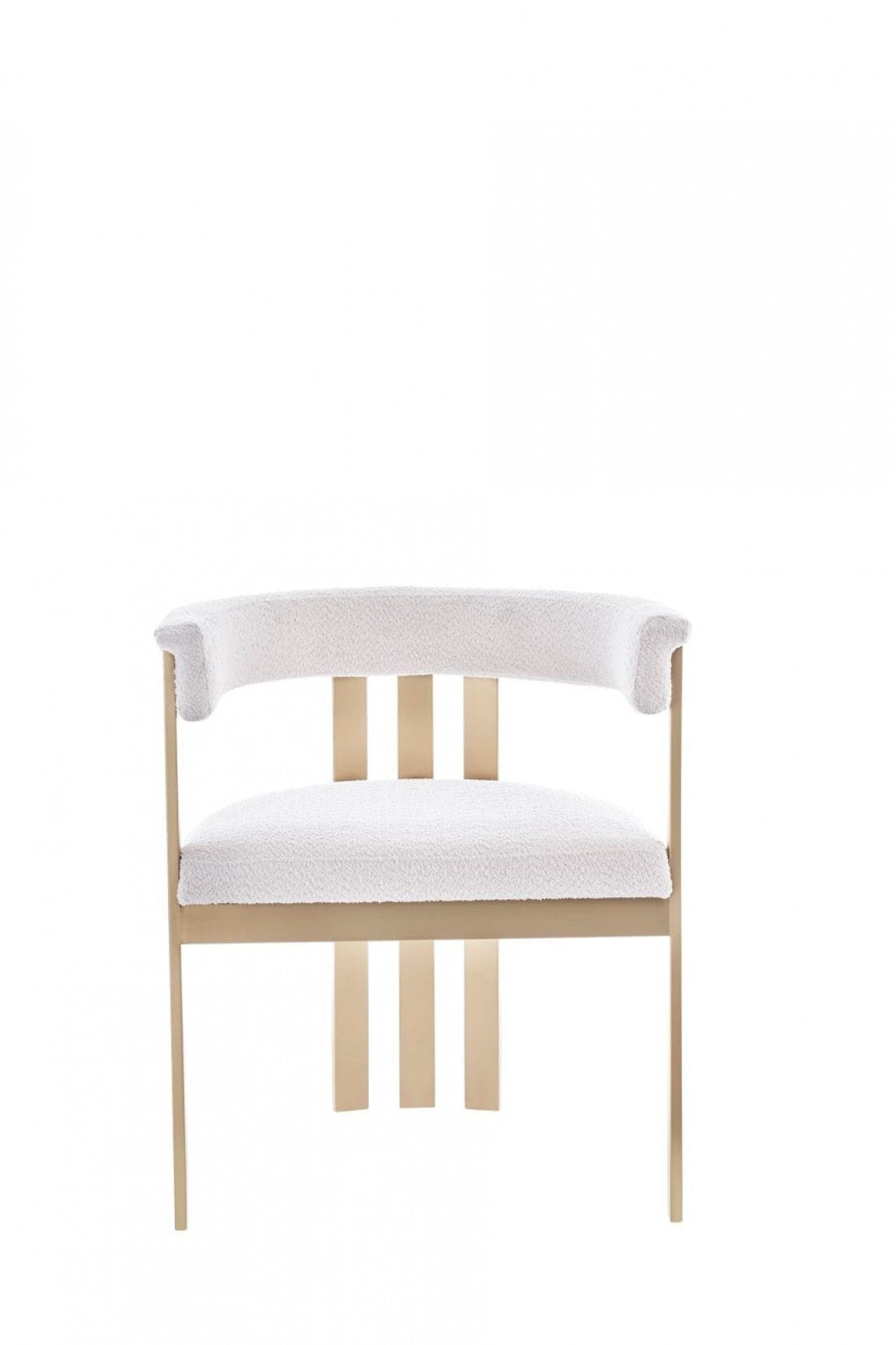 Beige Gold Dining Chair By Homeroots | Dining Chairs | Modishstore - 2