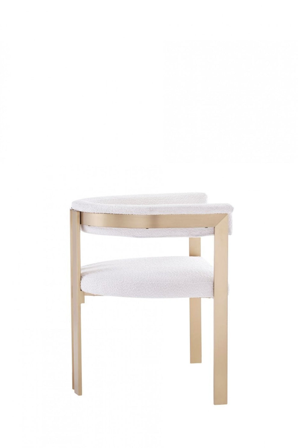 Beige Gold Dining Chair By Homeroots | Dining Chairs | Modishstore - 5