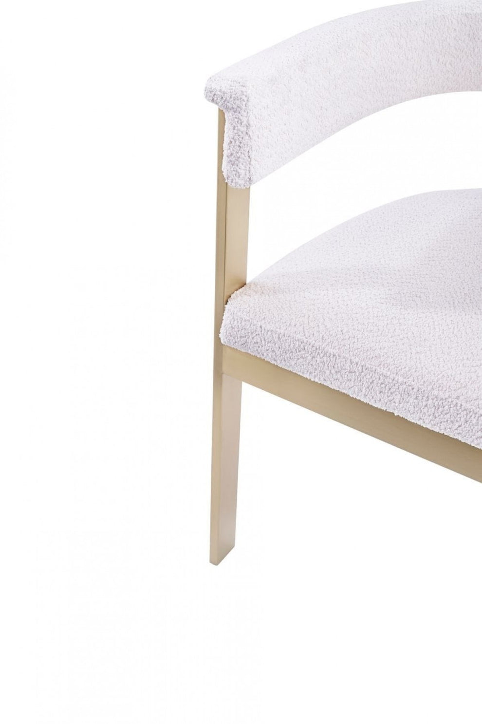 Beige Gold Dining Chair By Homeroots | Dining Chairs | Modishstore - 6