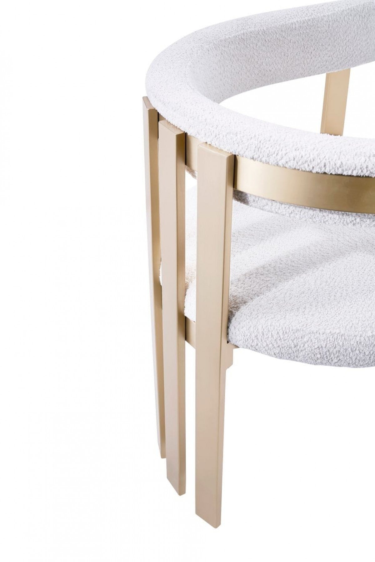 Beige Gold Dining Chair By Homeroots | Dining Chairs | Modishstore - 8